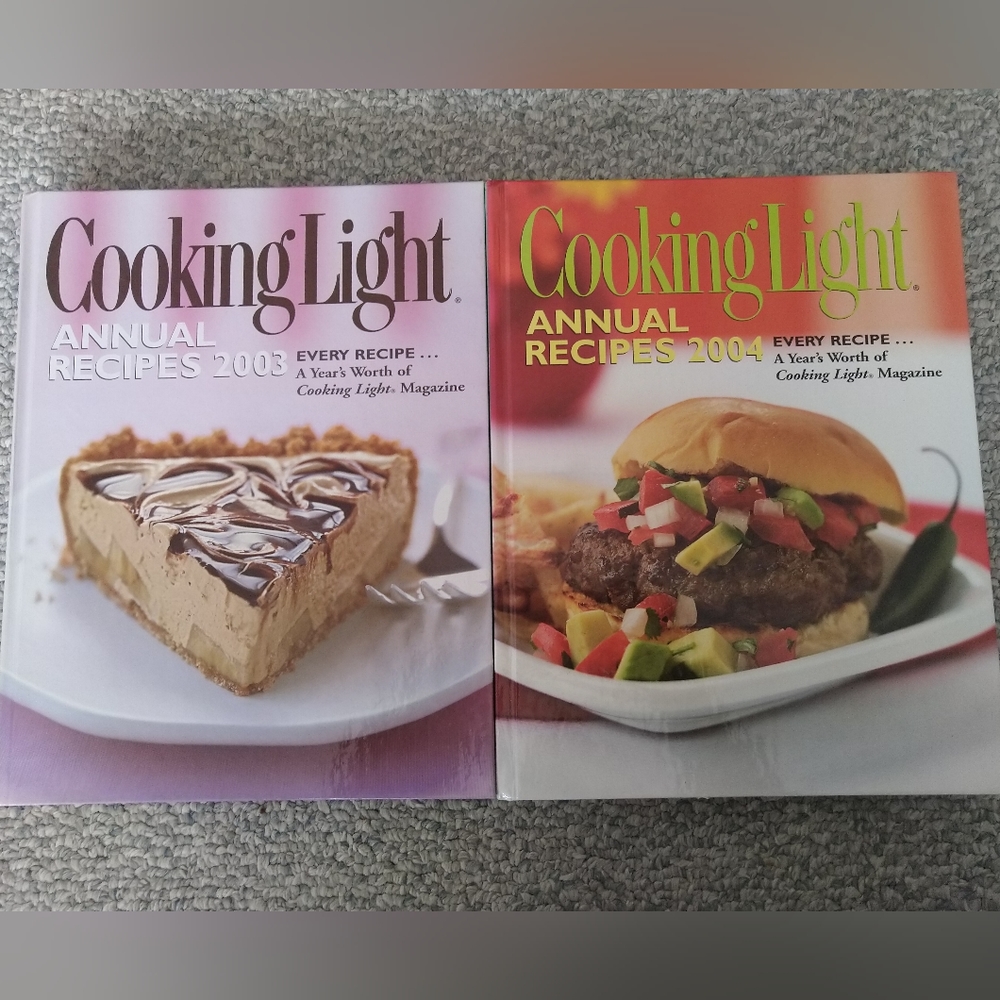 2 Cooking Light Annual Recipe Books (2003 and 2004)